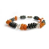 Magnet Clasp - 18cm Hematite Stone Beaded Bracelet